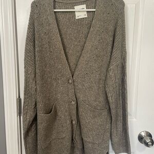 Abercrombie & Fitch Brown Cardigan Sweater V-Neck